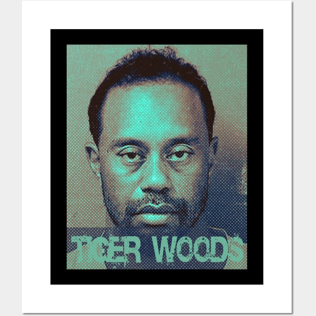 Solarize Illustrations - Tiger Woods Cool guy Wall Art by DekkenCroud